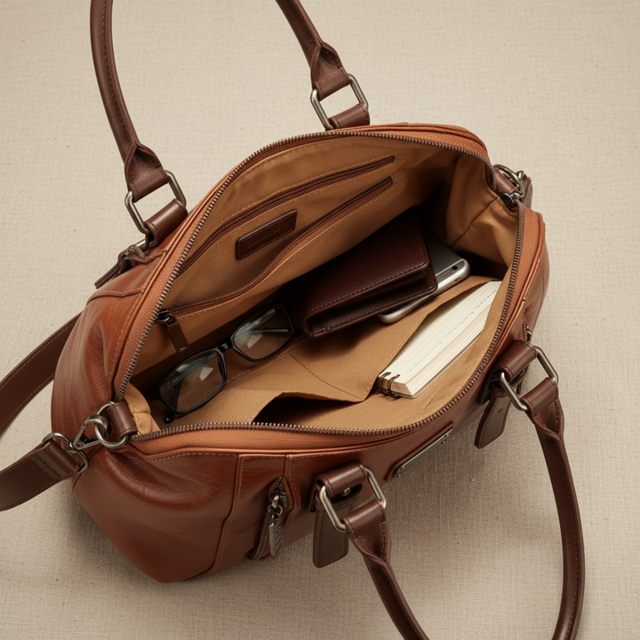 Clara – Bolso de cubo de lujo elegante rojo