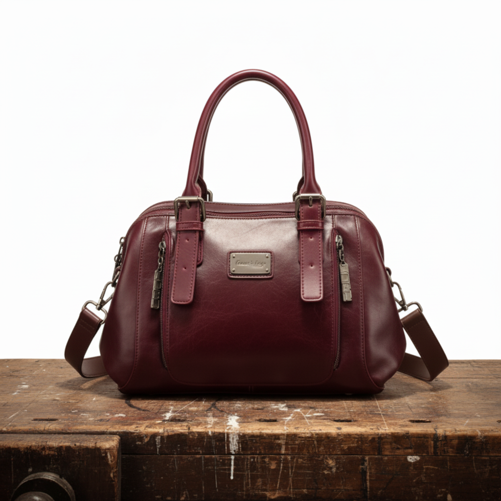 Clara – Bolso de cubo de lujo elegante rojo