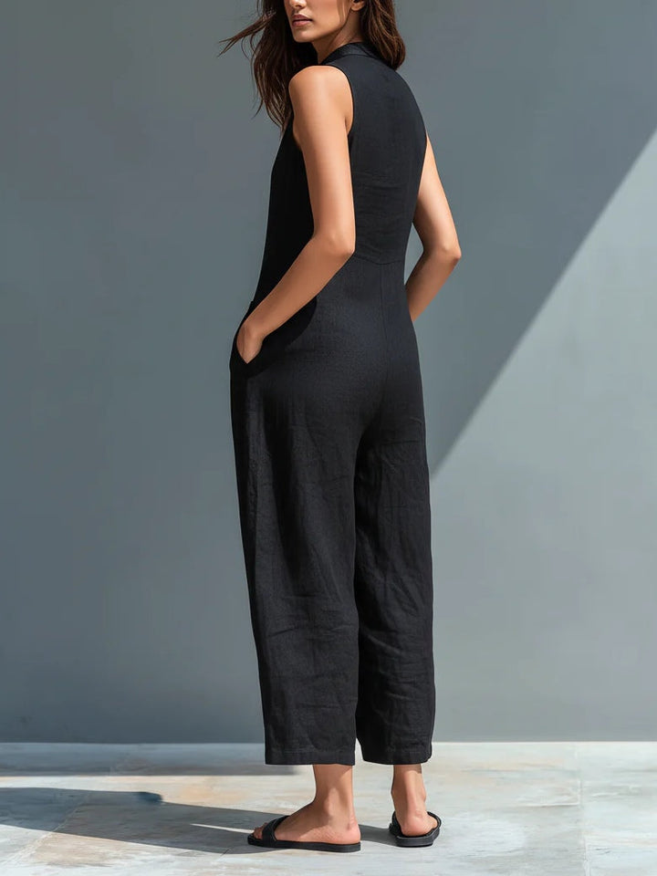Isabel – Mono sin mangas cuello mao