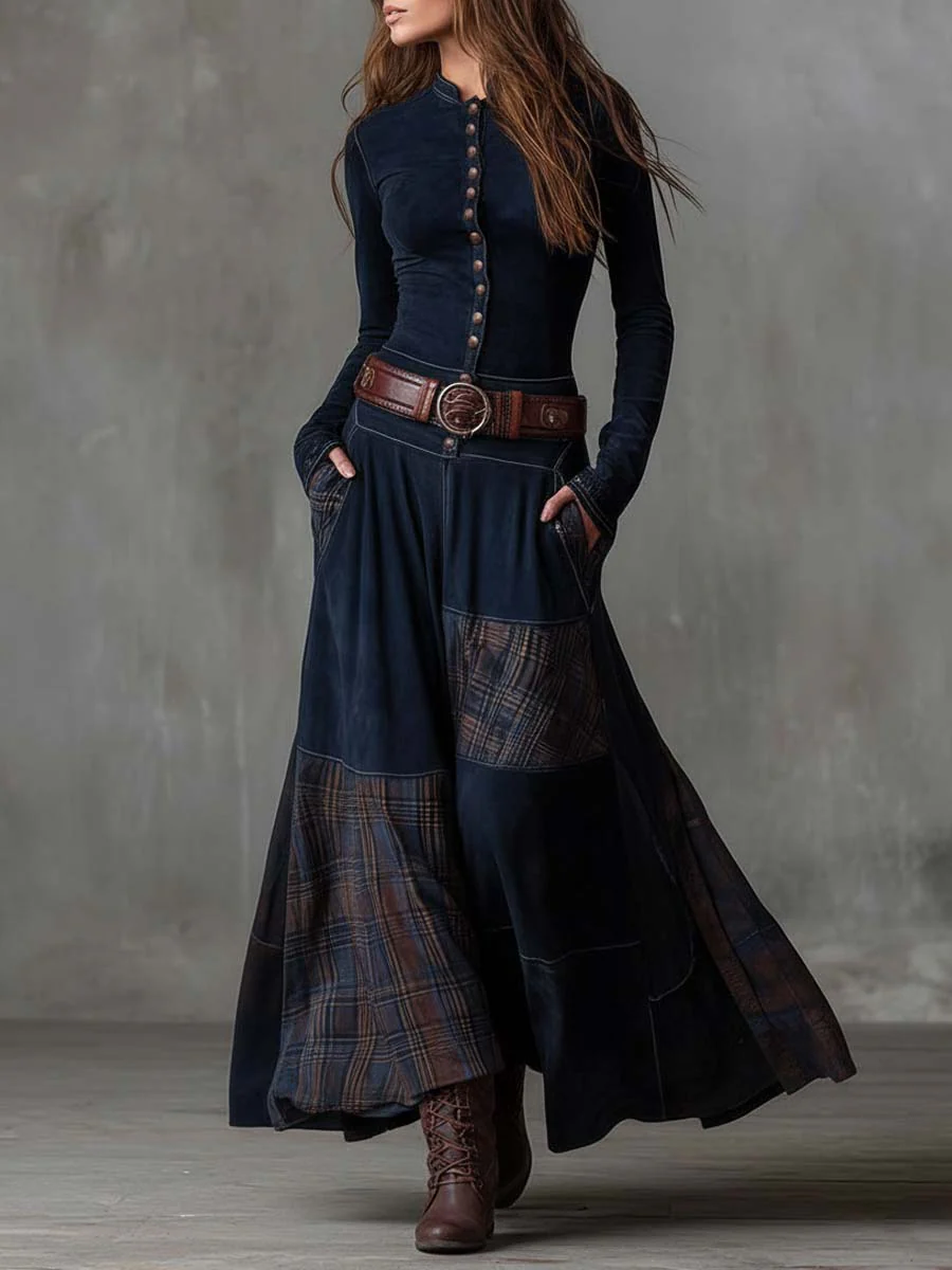 Elisa – Vestido maxi elegante con cinturón