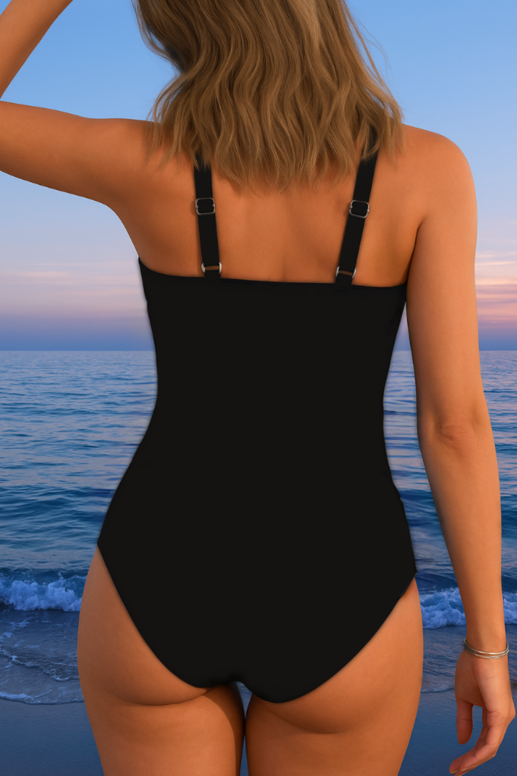 Andrea – Bañador surplice de estampado vibrante