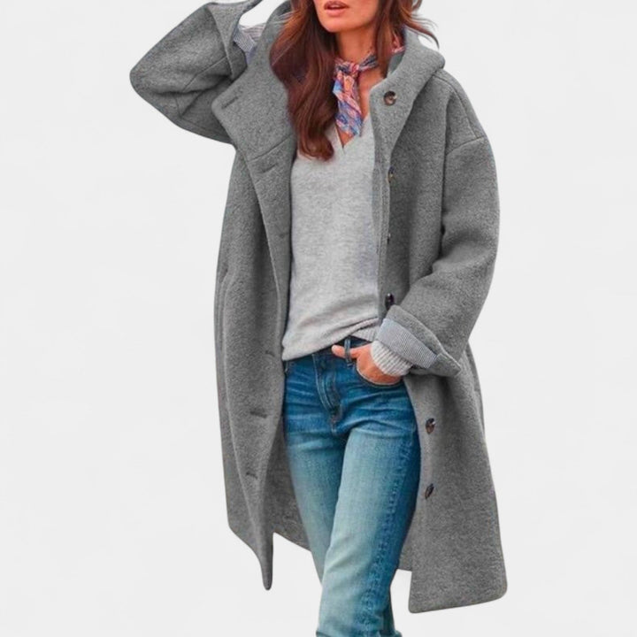 Tjaša – abrigo de invierno elegante con capucha