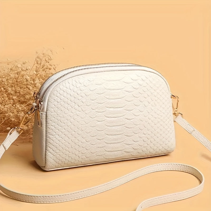 Isabella – Bolso bandolera elegante con relieve de cocodrilo