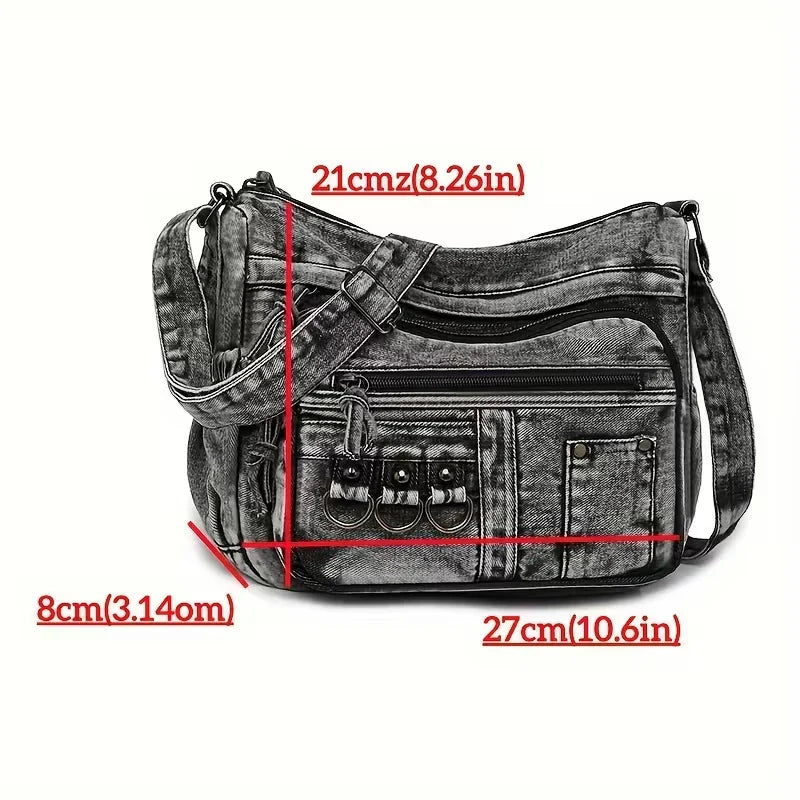 Jenna – Elegante bolso de hombro vaquero