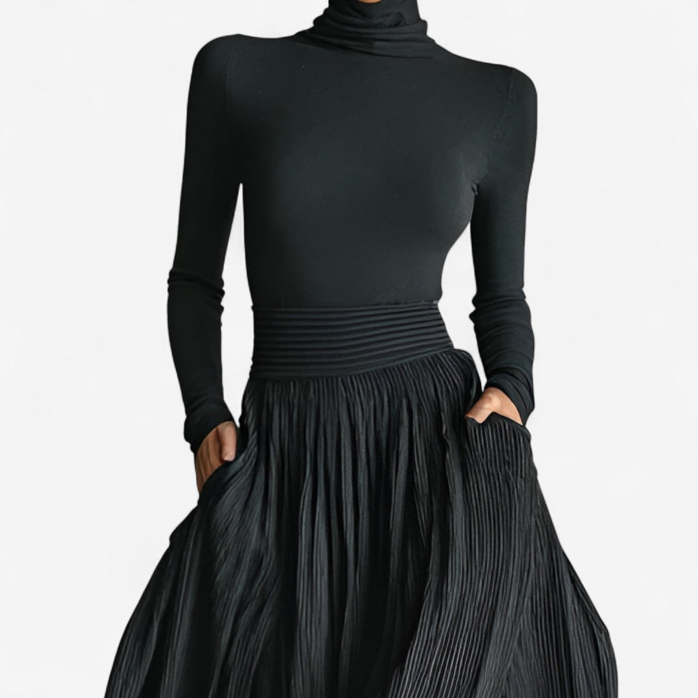 Raquel – Vestido maxi elegante de cintura alta