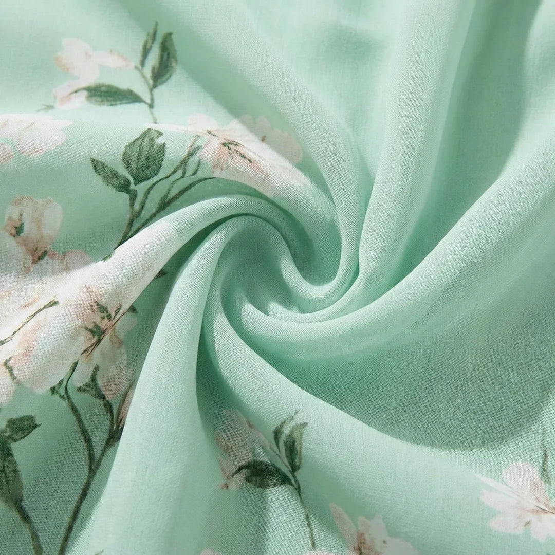 Celeste – Vestido midi floral de manga larga