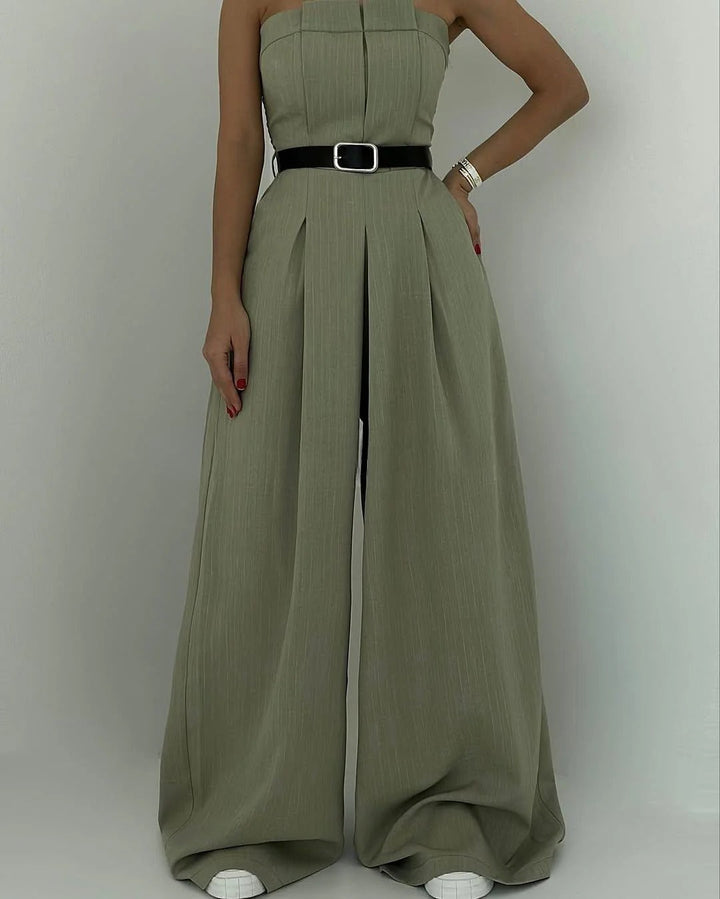 Alba – Conjunto femenino de top bustier y americana elegante