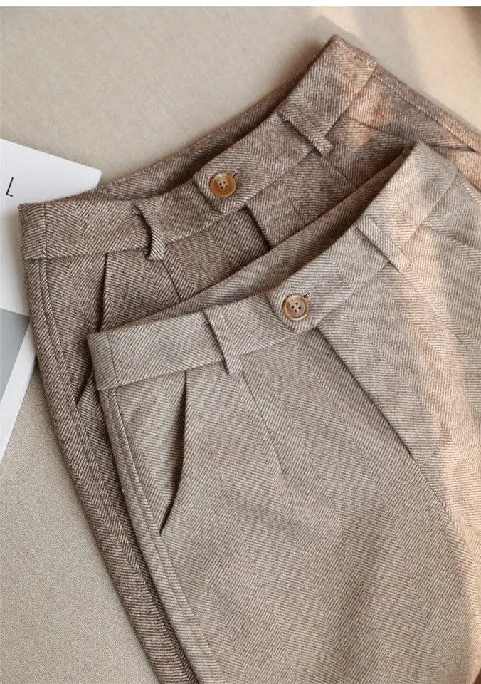 Clara – Pantalones de traje de cintura alta elegantes para mujer