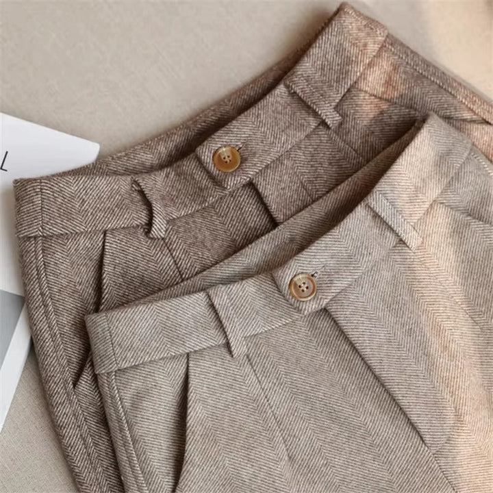 Clara – Pantalones de traje de cintura alta elegantes para mujer