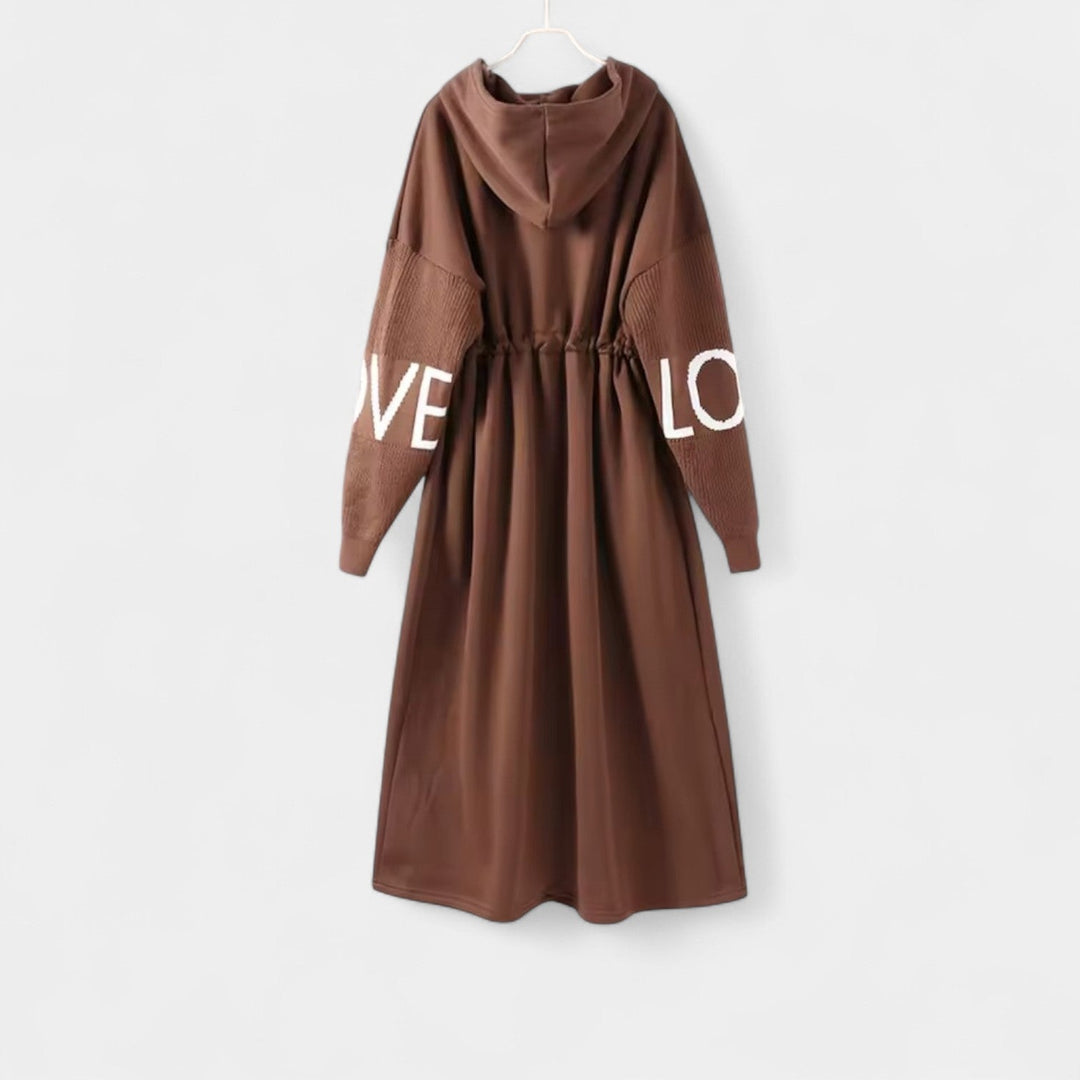 Clara – Cardigan elegante tipo abrigo con capucha