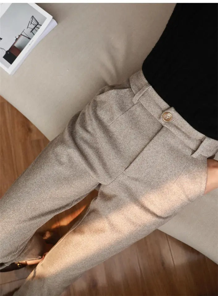 Clara – Pantalones de traje de cintura alta elegantes para mujer