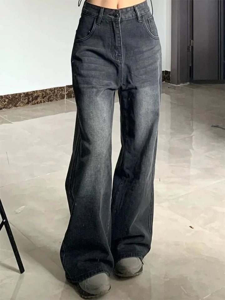 Isabella – Vaqueros wide leg de cintura alta, efecto piernas largas oversize