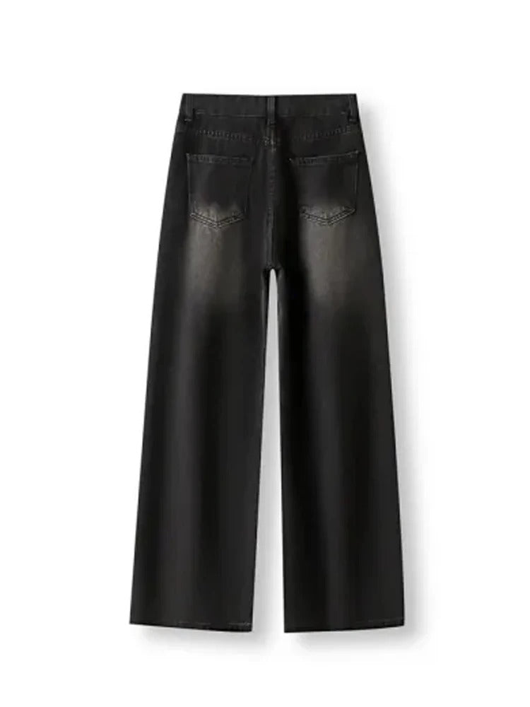 Isabella – Vaqueros wide leg de cintura alta, efecto piernas largas oversize