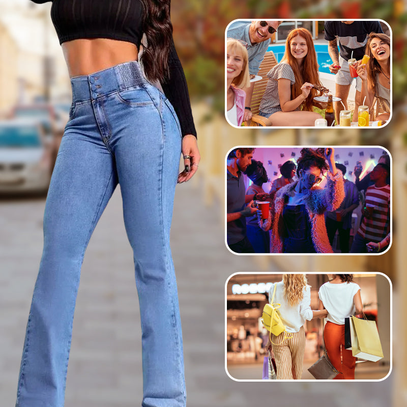 Isabella – Elegantes vaqueros elásticos con cintura alta