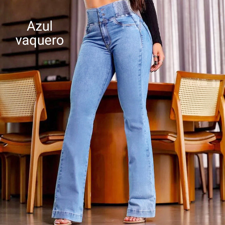Isabella – Elegantes vaqueros elásticos con cintura alta