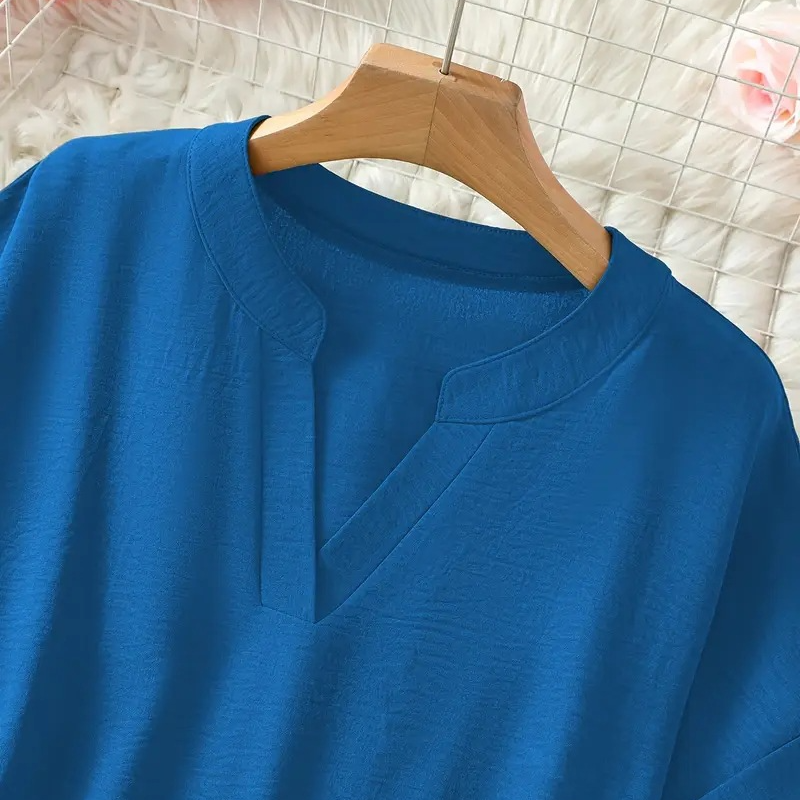 Lucía – Blusa moderna de manga corta con corte suelto y elegante