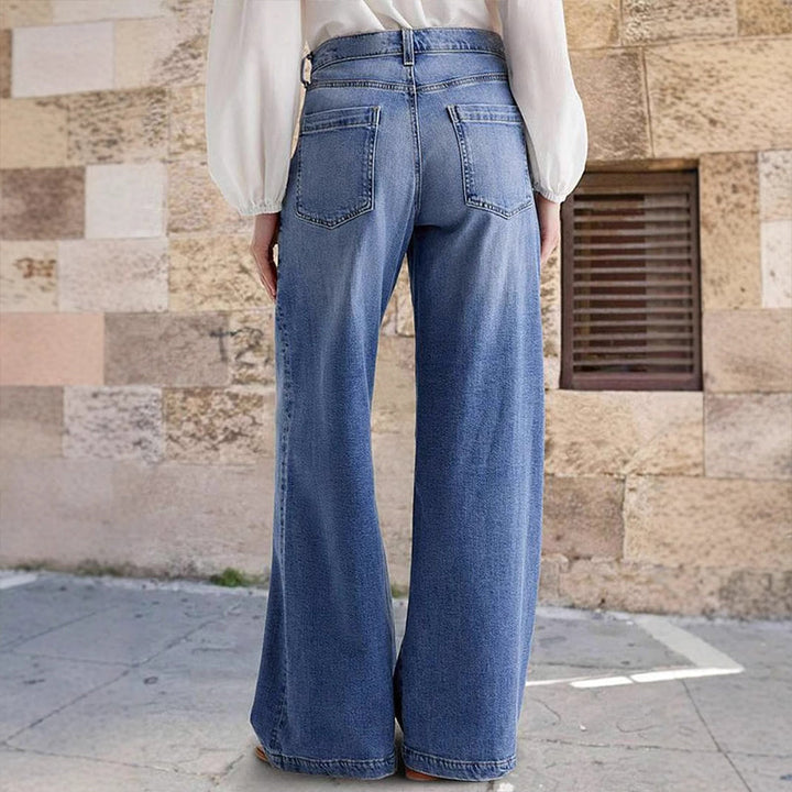 Clara – Vaqueros vintage de cintura alta y pierna ancha elegantes