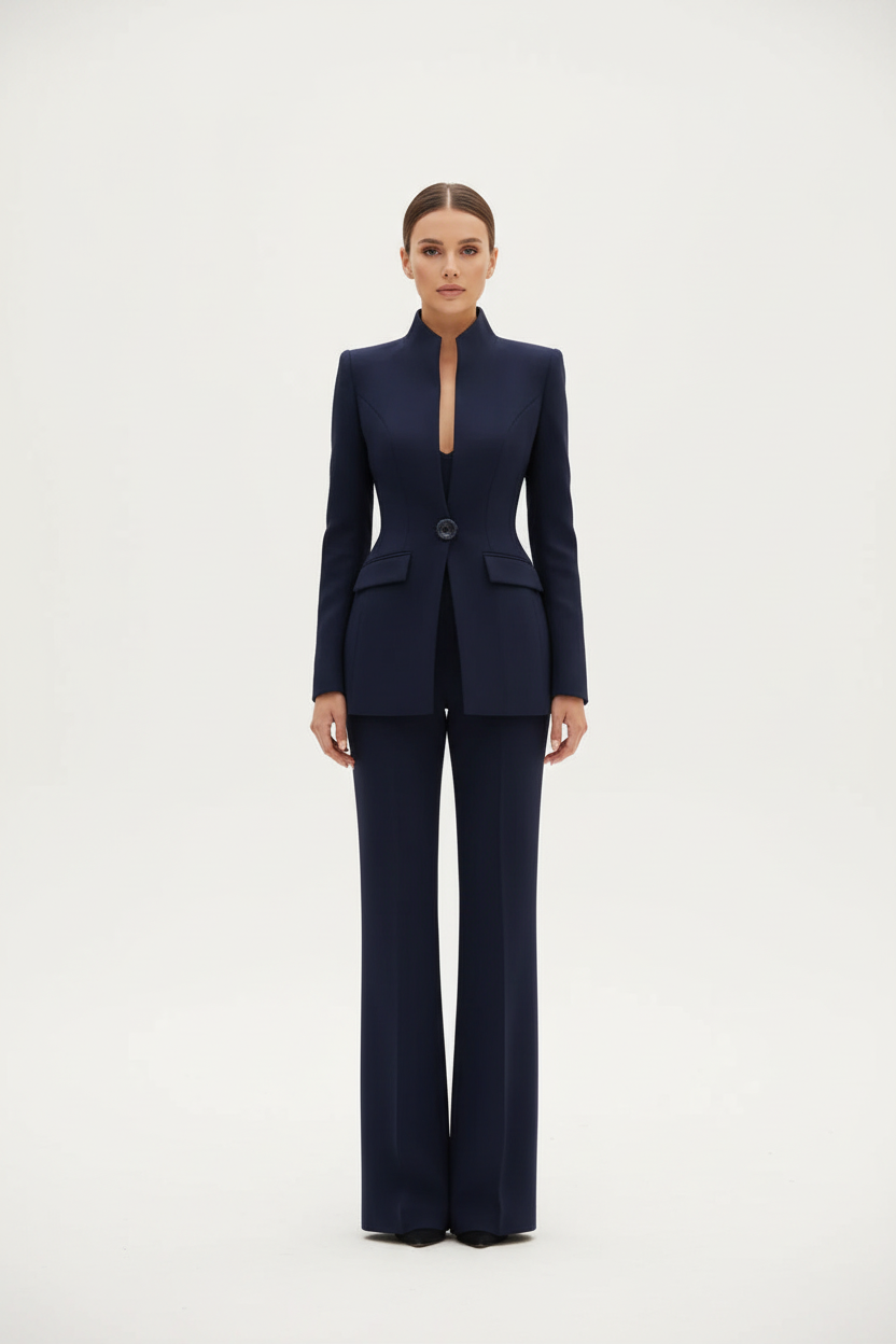 Georgina – Conjunto blazer y pantalón palazzo