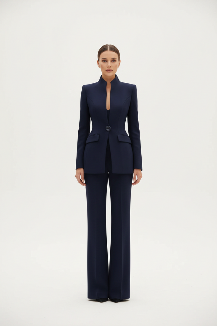 Georgina – Conjunto blazer y pantalón palazzo