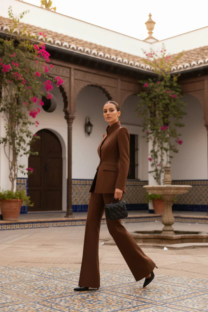 Georgina – Conjunto blazer y pantalón palazzo