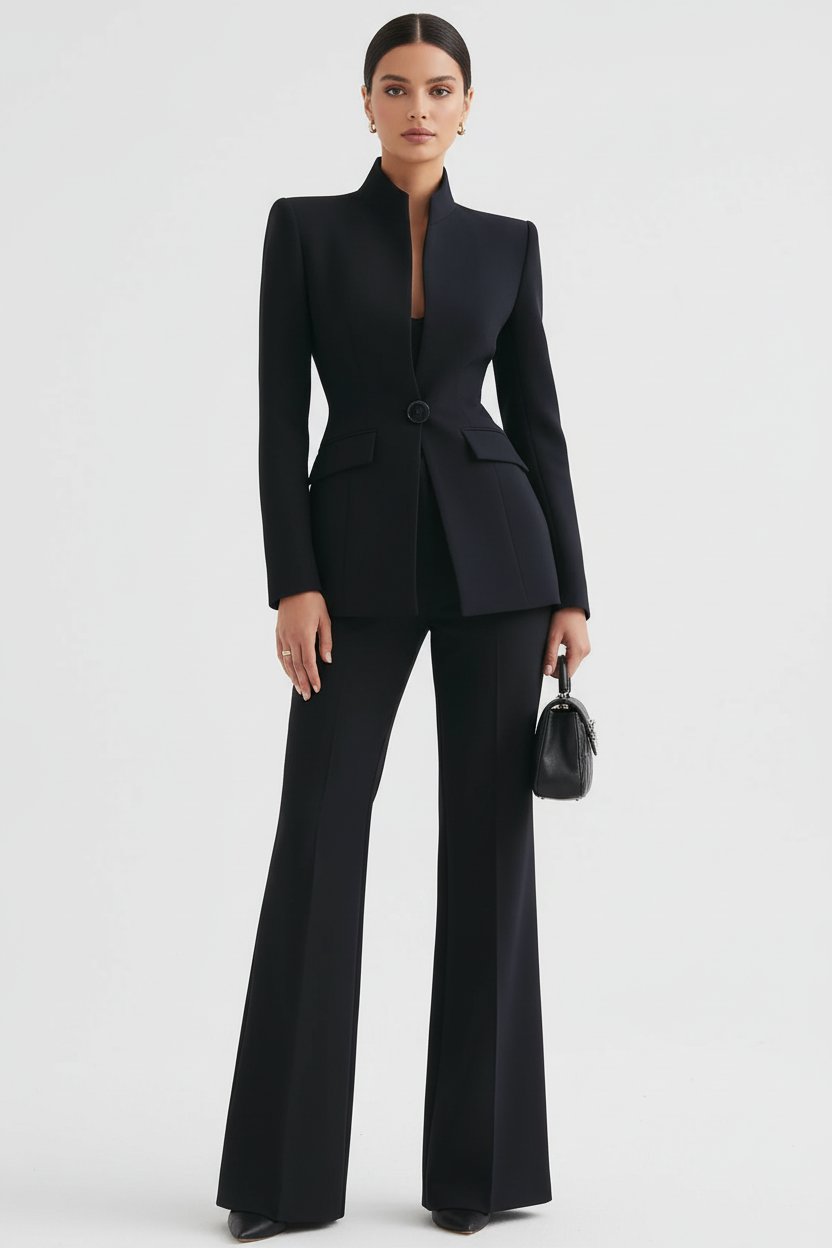 Georgina – Conjunto blazer y pantalón palazzo
