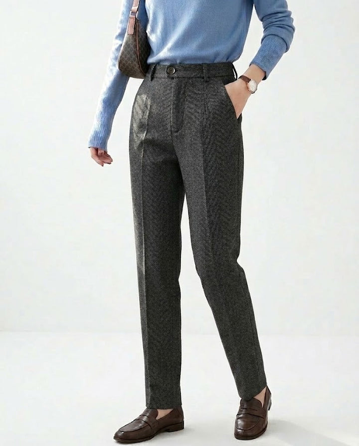 Clara – Pantalones de traje de cintura alta elegantes para mujer