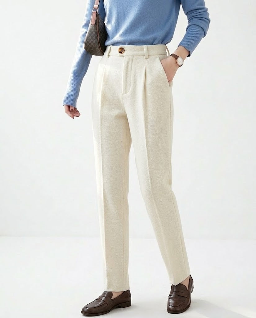 Clara – Pantalones de traje de cintura alta elegantes para mujer